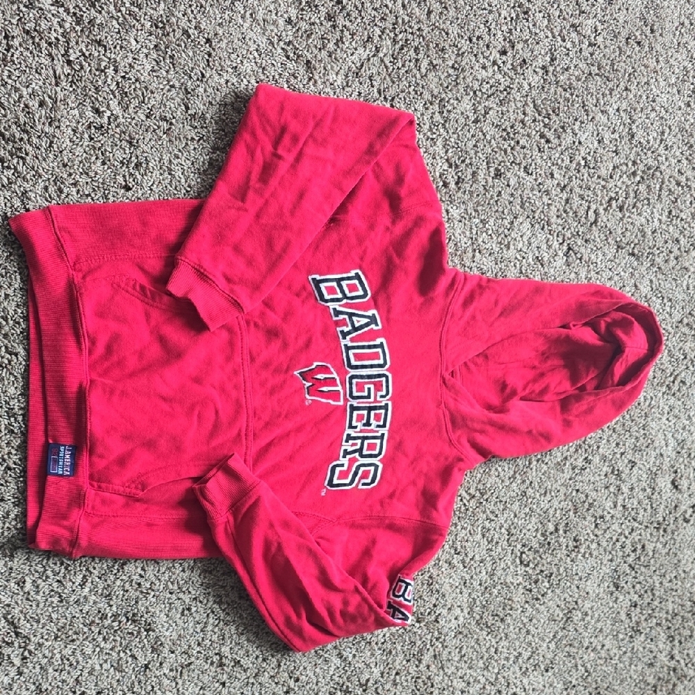 Kids Red Hoodie with Bold Print
